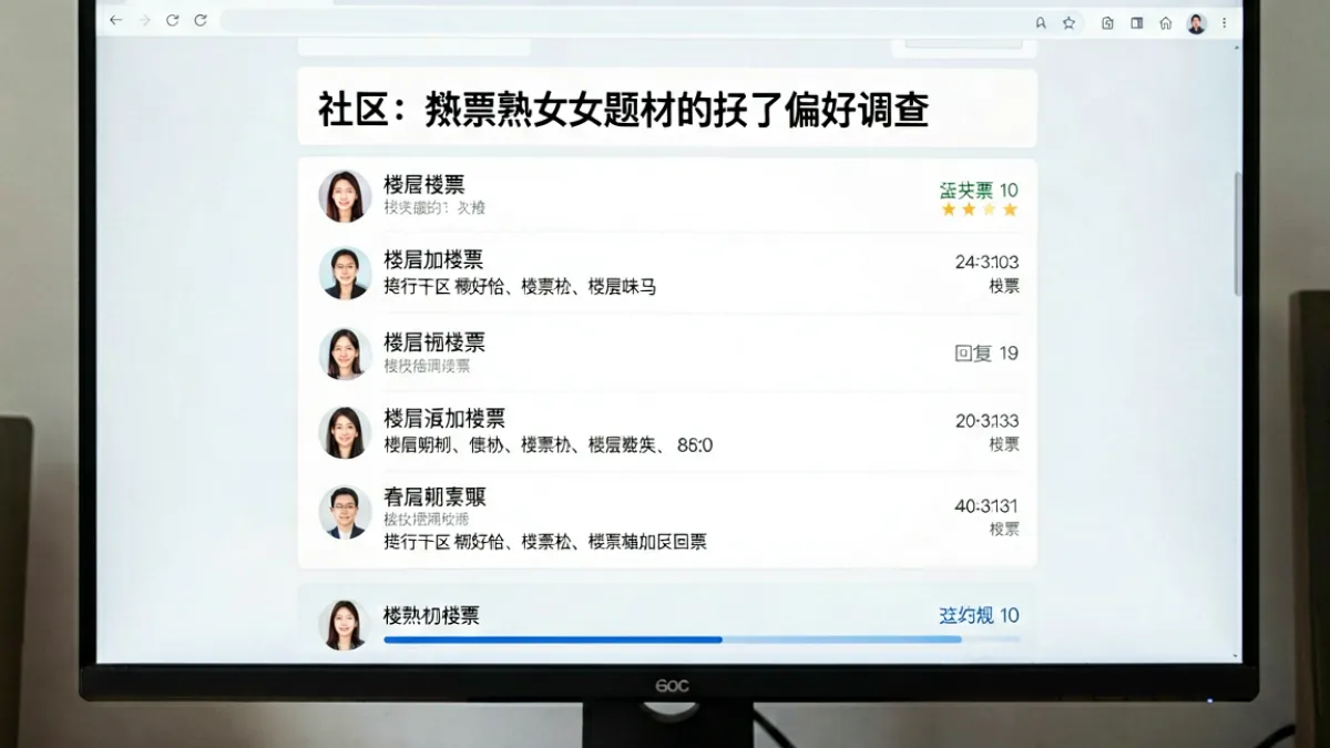 网友在论坛热烈讨论日本熟女不同题材类型的偏好差异，投票帖下方评论密集